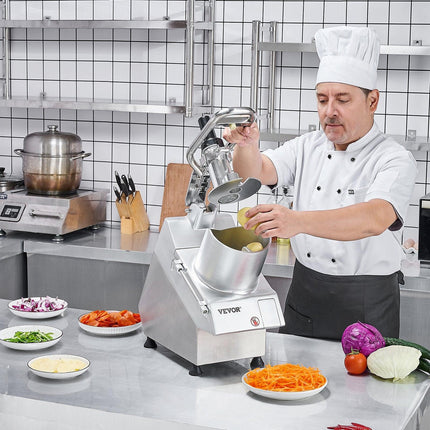 Food Processor & Vegetable Chopper w/ 6 Blades Food-Grade Stainless Steel.