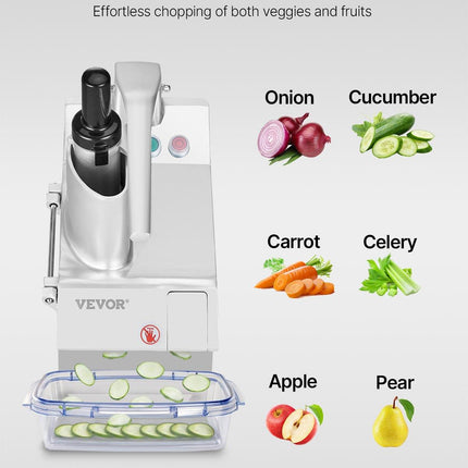Food Processor & Vegetable Chopper w/ 6 Blades Food-Grade Stainless Steel.