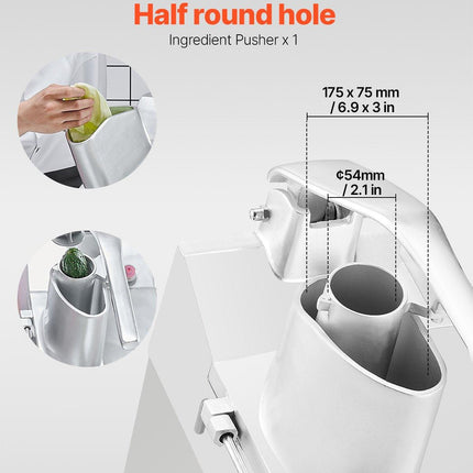 Food Processor & Vegetable Chopper w/ 6 Blades Food-Grade Stainless Steel.