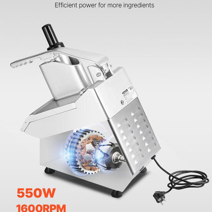 Food Processor & Vegetable Chopper w/ 6 Blades Food-Grade Stainless Steel.