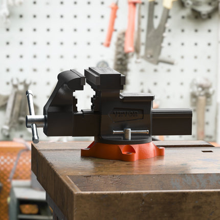 16.7cm Bench Vise Anvil Swivel Locking Base Heavy Duty Ductile Iron Vice.