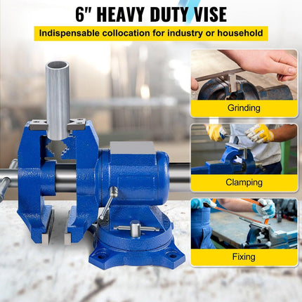Multipurpose Bench Vice 5" 30Kn Heavy Duty with 360° Swivel Base and Head.
