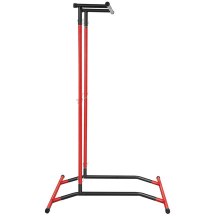 Power Tower Dip Station, 2-Level Height Adjustable Pull Up Bar Stand, Multi-Function Strength Training Workout Equipment, Home Gym Fitness Dip Bar Station, 220LBS Weight Capacity, Black & Red.