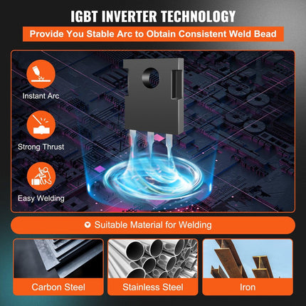 Mig Welder Welding Machine MIG-270 MIG MMA TIG IGBT DC Inverter Welder Digital Display.