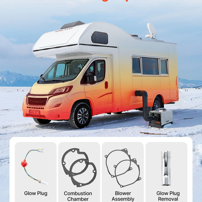 8V Glow Plug Repair Kit, Glow Plug Heater Repair Parking Heater Maintenance Kit with Atomization Mesh, Compatible with 2KW 5KW 8KW Diesel Air Heaters Models, Diesel Heaters Parts for Car Truck.