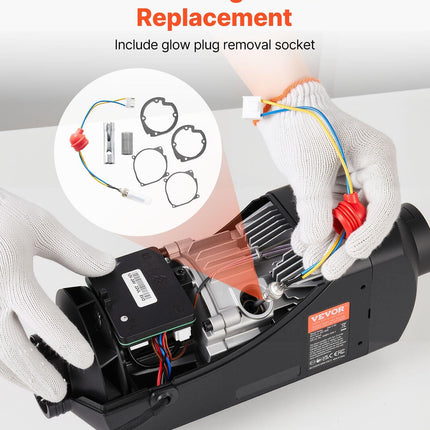 8V Glow Plug Repair Kit, Glow Plug Heater Repair Parking Heater Maintenance Kit with Atomization Mesh, Compatible with 2KW 5KW 8KW Diesel Air Heaters Models, Diesel Heaters Parts for Car Truck.