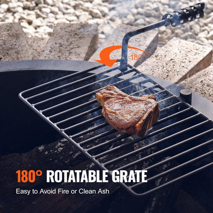 Fire Pit Ring, Fire Pit Insert with Barbecue Fire Ring, 40-In Outer/36-In Inner Diameter, 8.5in Height, Carbon Steel Liner DIY Campfire Ring above/In-Ground, for Outdoor Camping, Bonfires.