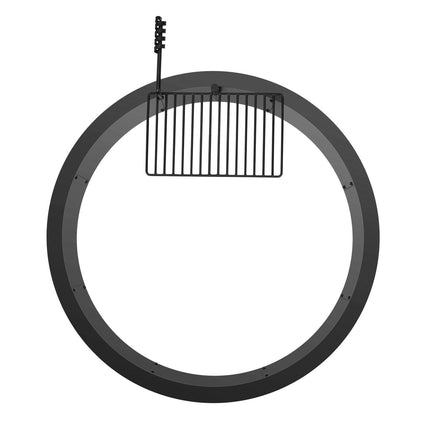 Fire Pit Ring, Fire Pit Insert with Barbecue Fire Ring, 40-In Outer/36-In Inner Diameter, 8.5in Height, Carbon Steel Liner DIY Campfire Ring above/In-Ground, for Outdoor Camping, Bonfires.
