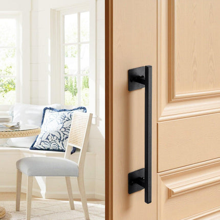 Barn Door Handle, 320 mm Rustic Fence Gate Handle, Rust-Resistant Coating, Heavy Duty Carbon Steel Outdoor Gate Handles, Easy to Install, Metal Sliding Door Pulls for Garage Shed Closet Pantry.