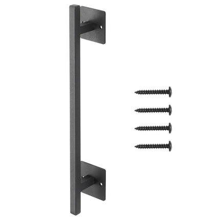 Barn Door Handle, 320 mm Rustic Fence Gate Handle, Rust-Resistant Coating, Heavy Duty Carbon Steel Outdoor Gate Handles, Easy to Install, Metal Sliding Door Pulls for Garage Shed Closet Pantry.