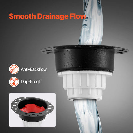 PVC Freestanding Tub Drain Kit, 2 Brass Tail Pipes, Bathtub Drain Rough-in Kit, with PVC Adapter of Tailpiece, Compatible with Freestanding Bathtubs, Floor Mounted Bathtubs and Island Bathtubs.