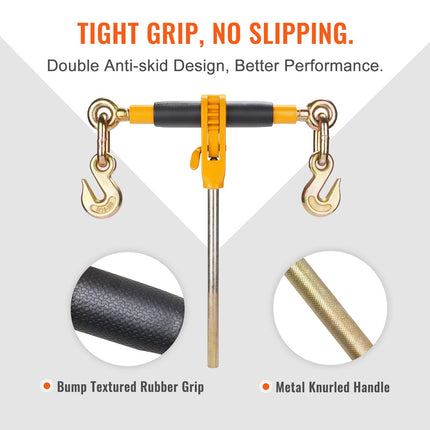 Ratchet Chain Binder 3/8"-1/2" Load Binders 12000 lbs w/ G80 Chains 4 Pcs.