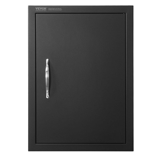 BBQ Access Door, 415x570 mm Single Outdoor Kitchen Door, Cold Plate Flush Mount Door, Wall Vertical Door with Handle, for BBQ Island, Grilling Station, Outside Cabinet.