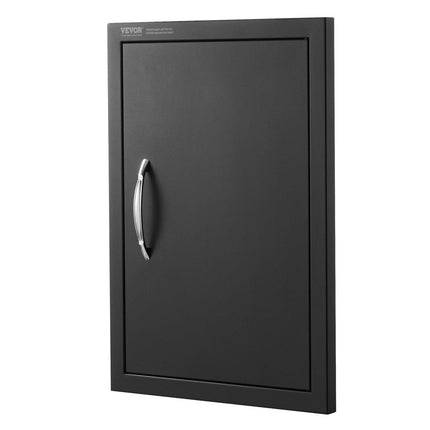 BBQ Access Door, 415x570 mm Single Outdoor Kitchen Door, Cold Plate Flush Mount Door, Wall Vertical Door with Handle, for BBQ Island, Grilling Station, Outside Cabinet.
