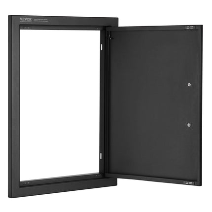 BBQ Access Door, 415x570 mm Single Outdoor Kitchen Door, Cold Plate Flush Mount Door, Wall Vertical Door with Handle, for BBQ Island, Grilling Station, Outside Cabinet.