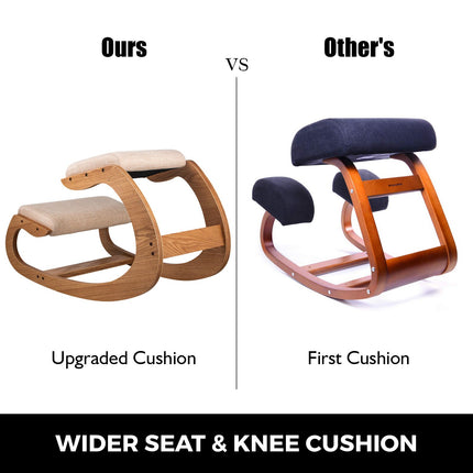 Ergonomic Kneeling Chair Heavy Duty Better Posture Kneeling Stool Office Chair Home for Body Shaping Relieveing Stress Meditation Desk Computer Kneeling Stool Chair.