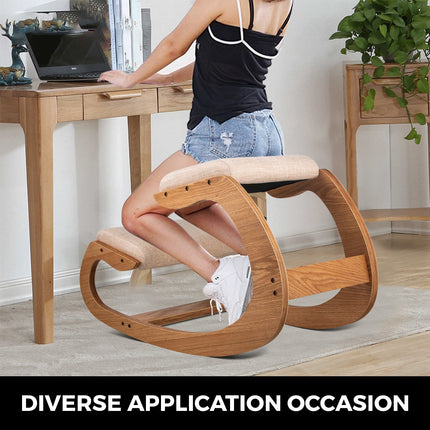 Ergonomic Kneeling Chair Heavy Duty Better Posture Kneeling Stool Office Chair Home for Body Shaping Relieveing Stress Meditation Desk Computer Kneeling Stool Chair.