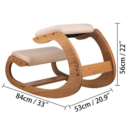 Ergonomic Kneeling Chair Heavy Duty Better Posture Kneeling Stool Office Chair Home for Body Shaping Relieveing Stress Meditation Desk Computer Kneeling Stool Chair.