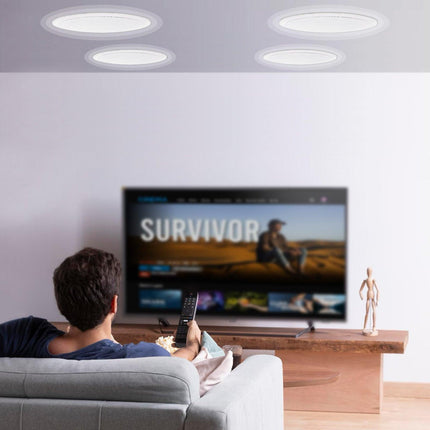 4 PCs 203.2 mm in Ceiling Speakers, 100-Watts, Flush Mount Ceiling & in-Wall Speakers System with 8ΩImpedance 89dB Sensitivity, for Home Kitchen Living Room Bedroom or Covered Outdoor Porches.
