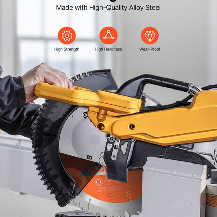 Circular Saw Blade, 254 mm Diameter, 50 Sharp Alloy Teeth, 15.875 mm Arbor, Fine Finish, Wood Cutting Blade for Circular Saw, with Noise-Reducing Heat Vents, for Cutting Plywood, OSB, Hardwood.