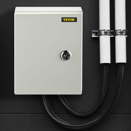 NEMA Steel Enclosure, 25 x 20 x 15 cm NEMA 4X Steel Electrical Box, IP66 Waterproof & Dustproof, Outdoor/Indoor Electrical Junction Box, with Mounting Plate.
