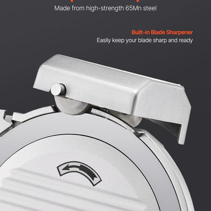 Meat Slicer 180W 250 mm Electric Deli Food Slicer for Meat Bread Cheese.