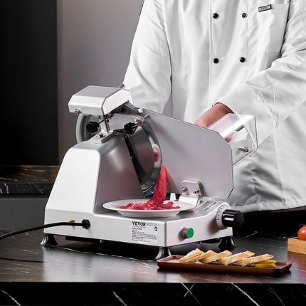 Meat Slicer 180W 250 mm Electric Deli Food Slicer for Meat Bread Cheese.