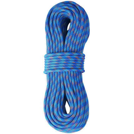VEVOR 10.2mm Dynamic Climbing Rope, 60M(197ft) Outdoor Rock Climbing Rope 25KN Breaking Tension, Stretchable Fiber Rope with Steel Snap Hooks for Escape, Rappelling, Fire Rescue, Blue.