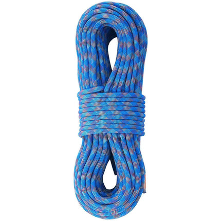 10.2mm Dynamic Climbing Rope, 70M(230ft) Outdoor Rock Climbing Rope 25KN Breaking Tension, Stretchable Fiber Rope with Steel Snap Hooks for Escape, Rappelling, Fire Rescue, Blue.