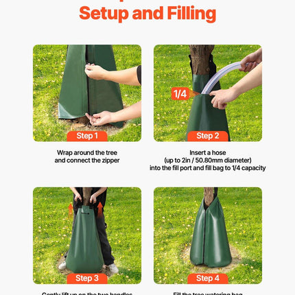 Tree Watering Bag 3 Packs 20 Gallons Slow Release Tree Water Bag Durable.