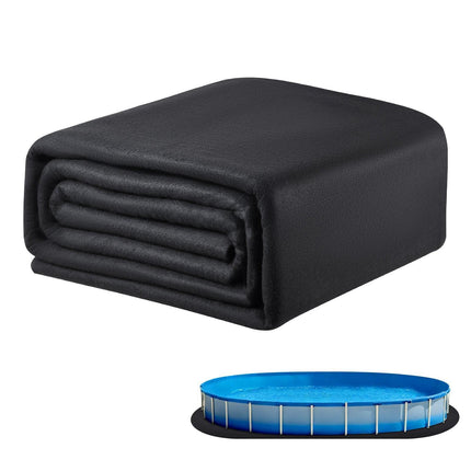 Oval Pool Liner Pad, 15 x 30 ft Pool Liner Pad for Above Ground Swimming Pools, Extra-Thick Pool Mat, Prevents Punctures, Recycled Geotextile Material Underlayment Pad, Extend Liner Life.