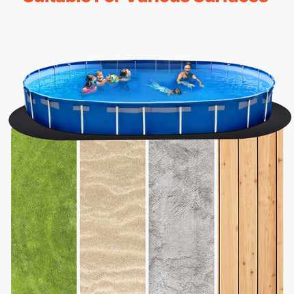 Oval Pool Liner Pad, 15 x 30 ft Pool Liner Pad for Above Ground Swimming Pools, Extra-Thick Pool Mat, Prevents Punctures, Recycled Geotextile Material Underlayment Pad, Extend Liner Life.