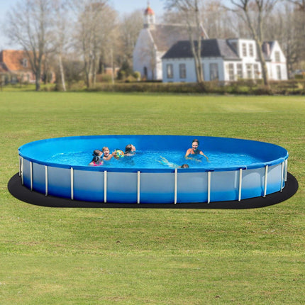 Oval Pool Liner Pad, 15 x 30 ft Pool Liner Pad for Above Ground Swimming Pools, Extra-Thick Pool Mat, Prevents Punctures, Recycled Geotextile Material Underlayment Pad, Extend Liner Life.