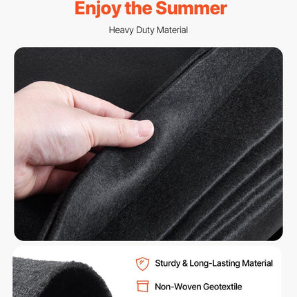 Oval Pool Liner Pad, 12 x 24 ft Pool Liner Pad for Above Ground Swimming Pools, Extra-Thick Pool Mat, Prevents Punctures, Recycled Geotextile Material Underlayment Pad, Extend Liner Life.