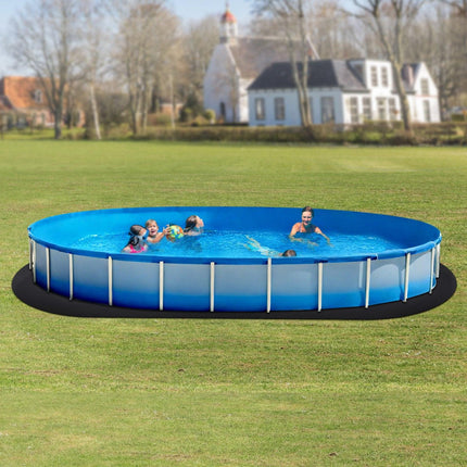 Oval Pool Liner Pad, 12 x 24 ft Pool Liner Pad for Above Ground Swimming Pools, Extra-Thick Pool Mat, Prevents Punctures, Recycled Geotextile Material Underlayment Pad, Extend Liner Life.