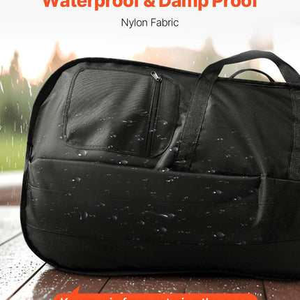 4/4 Full Size Cello Case, Nylon Waterproof, Lightweight Portable Travel Carrying Bag, with Reinforced Handle, Dual Shoulder Straps, Anti-Scratch, Professional Cello-Shape, for Cello, Black.