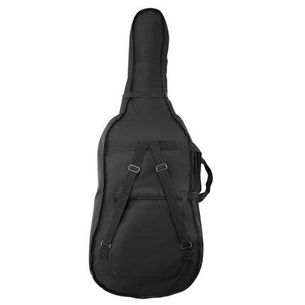 4/4 Full Size Cello Case, Nylon Waterproof, Lightweight Portable Travel Carrying Bag, with Reinforced Handle, Dual Shoulder Straps, Anti-Scratch, Professional Cello-Shape, for Cello, Black.