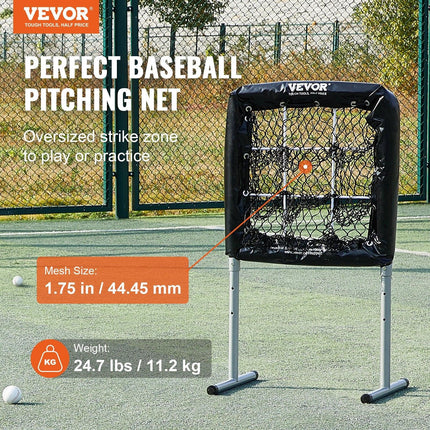 9 Hole Baseball Softball Pitching Net 9 Pocket Hitting Practice 28"x27".