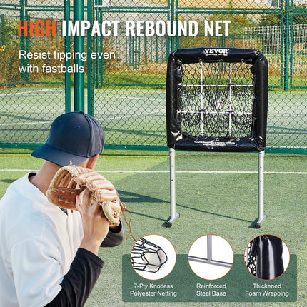 9 Hole Baseball Softball Pitching Net 9 Pocket Hitting Practice 28"x27".