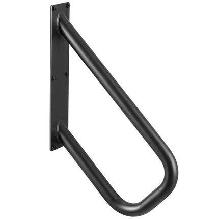Handrails for Outdoor Steps, 18.9" Length 1.3"Pipe Wall Mount Safety Railings for 1-2 Steps, Stair Handrail with Matte Black Finished,for Garden,Yard and Garage & Elderly,Pregnant Women, Disable.