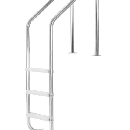 Stainless Steel Pool Ladder 3-Step & 2 Handrails for 1219.2-1371.6 mm Pool.