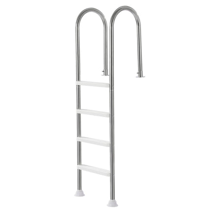 4-Step Stainless Steel Pool Ladder of 2 Handrail for 1371.6 mm Decked Pool.