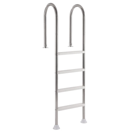 4-Step Stainless Steel Pool Ladder of 2 Handrail for 1371.6 mm Decked Pool.