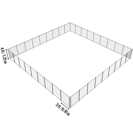Pool Fence 4 x 108 FT Removable Pool Fences for Inground Pools Outdoor.