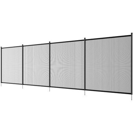 Pool Fence, 4 x 12 FT Pool Fences for Inground Pools, Removable Child Safety Pool Fencing, Easy DIY Installation Swimming Pool Fence, 340gms Teslin PVC Pool Fence Mesh Protects Kids and Pets.