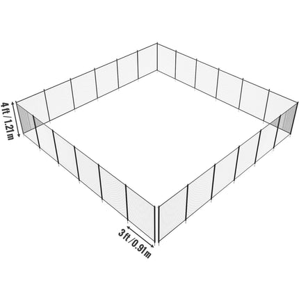 Pool Fence, 4 x 72 FT Pool Fences for Inground Pools, Removable Child Safety Pool Fencing, Easy DIY Installation Swimming Pool Fence, 340gms Teslin PVC Pool Fence Mesh Protects Kids and Pets.