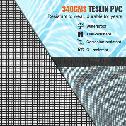 Pool Fence, 4 x 72 FT Pool Fences for Inground Pools, Removable Child Safety Pool Fencing, Easy DIY Installation Swimming Pool Fence, 340gms Teslin PVC Pool Fence Mesh Protects Kids and Pets.
