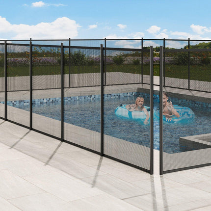 Pool Fence, 4 x 72 FT Pool Fences for Inground Pools, Removable Child Safety Pool Fencing, Easy DIY Installation Swimming Pool Fence, 340gms Teslin PVC Pool Fence Mesh Protects Kids and Pets.