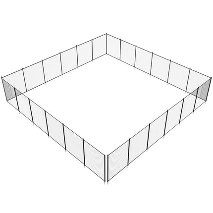 Pool Fence, 4 x 72 FT Pool Fences for Inground Pools, Removable Child Safety Pool Fencing, Easy DIY Installation Swimming Pool Fence, 340gms Teslin PVC Pool Fence Mesh Protects Kids and Pets.