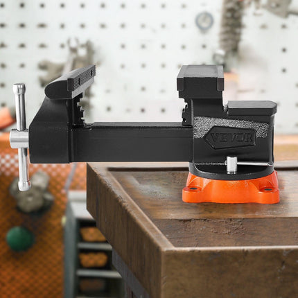 203 mm Bench Vice Multipurpose Heavy Duty Ductile Iron Swivel Locking Base.
